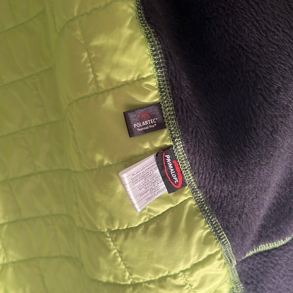 PATAGONIA Nano Puff Hybrid Polartec Primaloft Jacket Zip Men's XL Green Navy - Picture 5 of 5